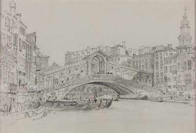 De Rialto, Venetië, datum onbekend door Samuel Prout