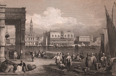 Uitzicht op het San Marcobekken in Venetië door Samuel Prout