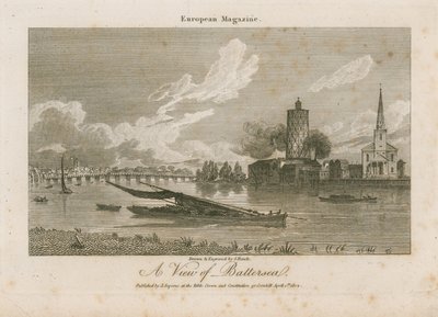 Een uitzicht op Battersea door Samuel Rawle