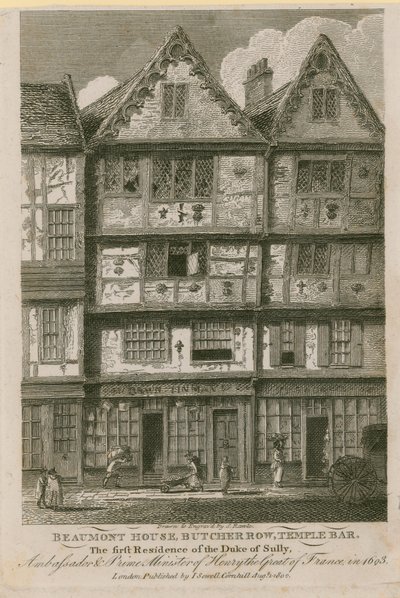 Beaumont House, Butcher Row, Temple Bar door Samuel Rawle