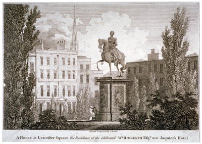 Leicester Square, Westminster, Londen, ca. 1805 door Samuel Rawle