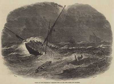 Wrak van de Floridian, Emigrantenschip, op de Long Sands, bij Harwich door Samuel Read