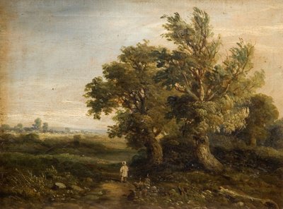 Landschap met Bomen, 1863 door Samuel Restell Lines