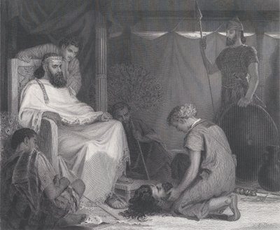 David Voor Saul Gebracht, uit The Art Journal, tegenover p. 100, april 1871 door Samuel S. Smith