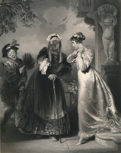 Julia en de verpleegster Romeo & Julia, ca. 1870 door Samuel Sangster