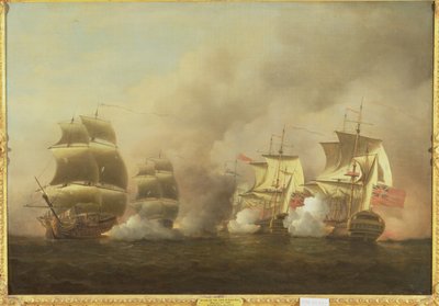 Actie bij de Kaap de Goede Hoop, 9 maart door Samuel Scott