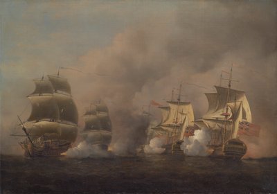 Actie bij de Kaap de Goede Hoop door Samuel Scott