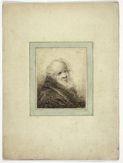 Buste van oude man door Samuel Shelley