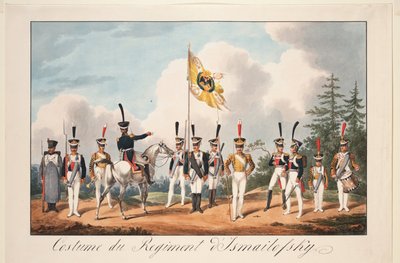 Gala-uniformen van het Izmailovsky Regiment, 1818 door Samuel Solomon Chiflard