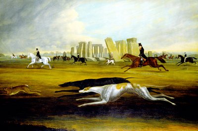 De familie Pinckney aan het jagen bij Stonehenge door Samuel Spode