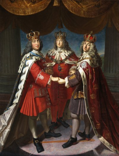 Alliantie van Koningen Frederik I in Pruisen, August II de Sterke en Frederik IV van Denemarken, 1709 door Samuel Theodor Gericke