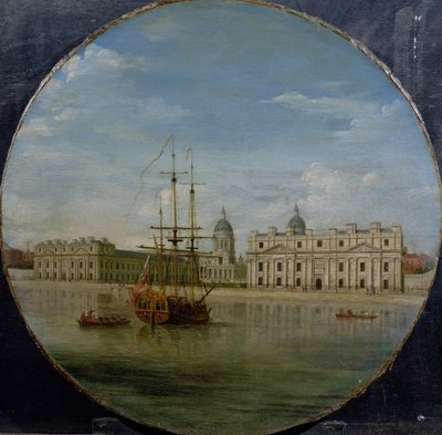 Greenwich Hospital vanaf de rivier, 1748 door Samuel Wale