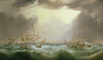 De Grote Storm van 6 en 7 januari 1839, 1882 door Samuel Walters