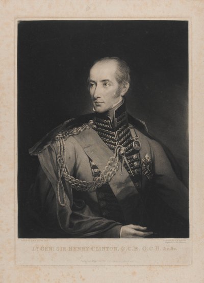 Luitenant-generaal Sir Henry Clinton, gegraveerd door Samuel William Reynolds I (1773-1835) 1 mei 1827 door Samuel William II Reynolds
