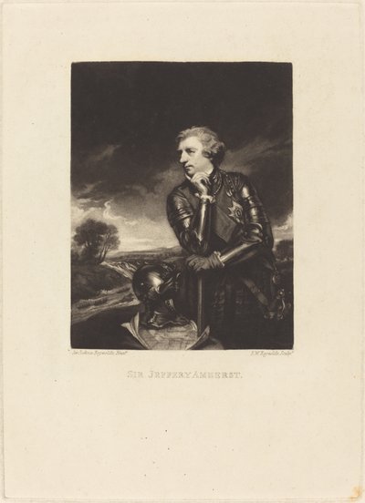 Sir Jeffery Amherst door Samuel William Reynolds I after Sir Joshua Reynolds