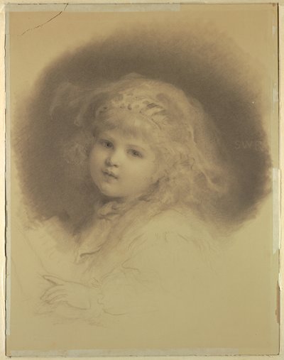 Portret van een jong meisje door Samuel Worcester Rowse