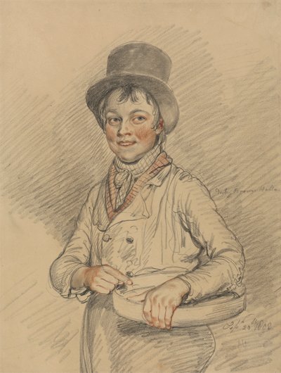 Een jongen met een mand door Samuel de Wilde