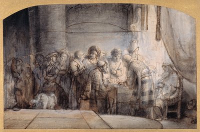 Judas ontvangt de dertig zilverstukken, ca. 1640 door Samuel van Hoogstraten