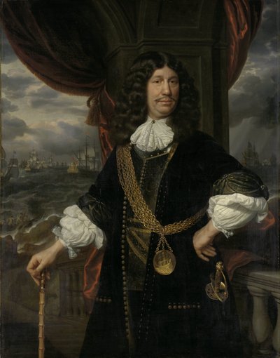 Portret van Mattheus van den Broucke (1620-1685). Raadslid van de Indiën door Samuel van Hoogstraten