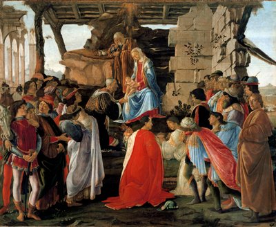 Aanbidding van de Wijzen, ca. 1475 (tempera op paneel) door Sandro (1444/5 1510) Botticelli