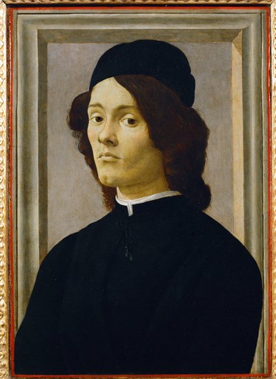 Portret van een jonge man ... door Sandro (1444/5-1510) Botticelli