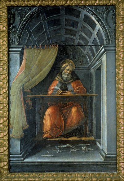 Sint Augustinus in zijn cel door Sandro (1444/5 1510) Botticelli
