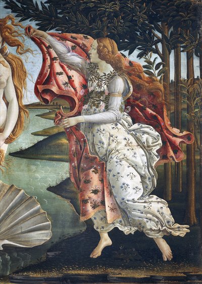 De geboorte van Venus (detail) door Sandro Botticelli
