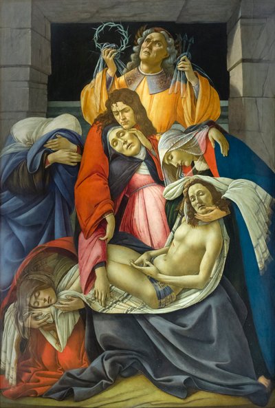 De dode Christus beweend door Sandro Botticelli