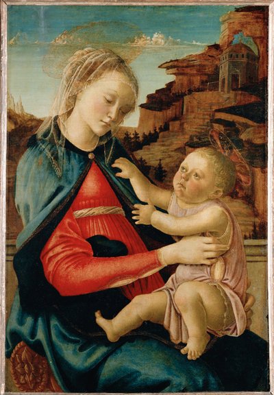 Maagd en kind ... door Sandro (1444/5-1510) Botticelli