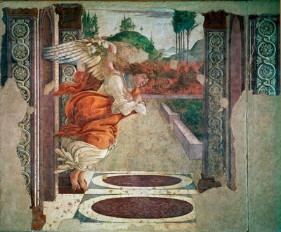 Engel van de Aankondiging (detail) door Sandro Botticelli