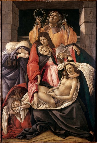 Rouw over de dode Christus door Sandro Botticelli