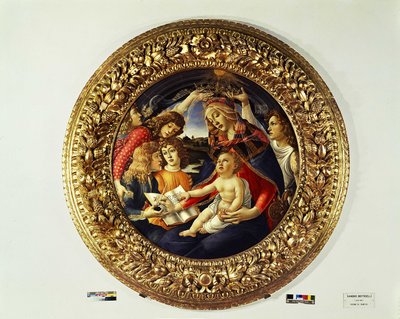Madonna del Magnificat en vijf engelen (tondo) - 1481-1483 door Sandro Botticelli