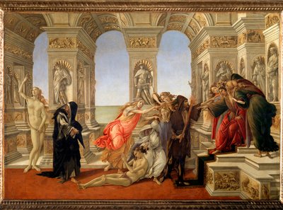 De laster van Apelles door Sandro Botticelli
