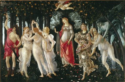 De lente (detail) door Sandro Botticelli