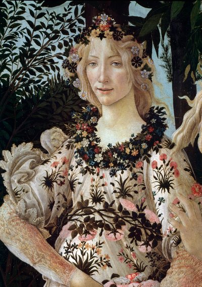 De lente (detail) door Sandro Botticelli