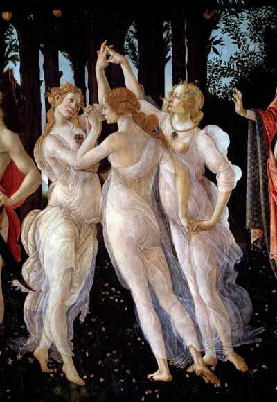 De lente (detail) door Sandro Botticelli