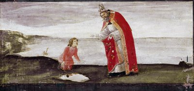 Visioen van Sint Augustinus (detail) door Sandro Botticelli