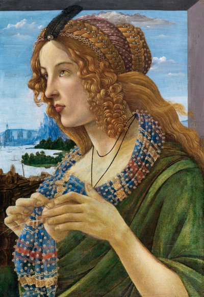 Allegorisch portret van een vrouw Simonetta Vespucci, 1480-1490 door Sandro Botticelli