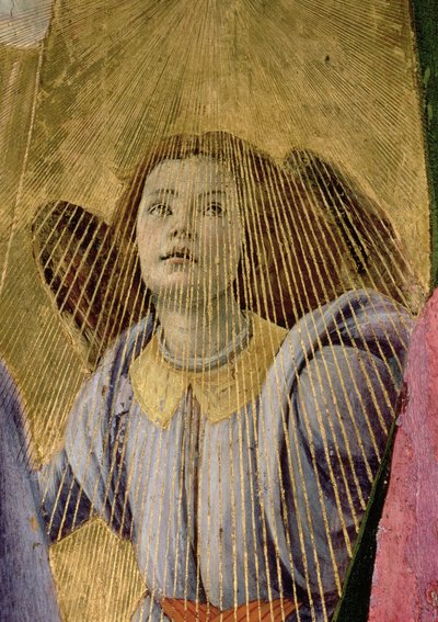 Engel, uit De Kroning van de Maagd (detail) door Sandro Botticelli