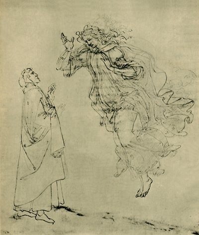Dante en Beatrice, 1492-1495, 1943 door Sandro Botticelli