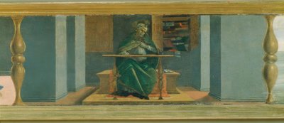 De heilige Augustinus in de cel door Sandro Botticelli