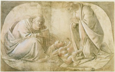 De Heilige Familie door Sandro Botticelli