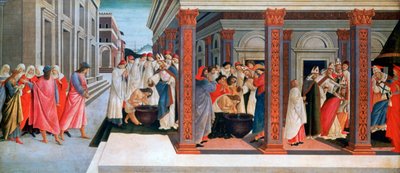 Vier Scènes uit het Vroege Leven van Sint Zenobius, c1500 door Sandro Botticelli