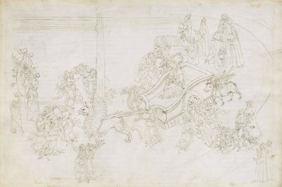 Illustratie bij de Goddelijke Komedie door Dante Alighieri Purgatorio 31, 1480-1490 door Sandro Botticelli