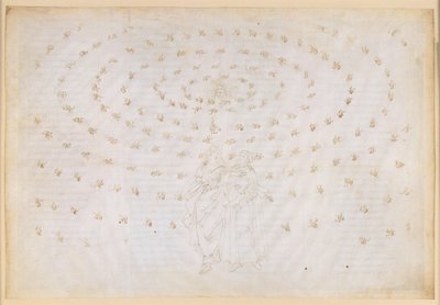 La Divina Commedia, Paradiso XXIV. Achtste sfeer (hemel met vaste sterren): Beatrice vraagt Petrus om haar leerling te toetsen op het ware geloof, de eerste theologische deugd; Dantes geloofsbelijdenis door Sandro Botticelli