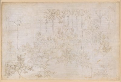 La Divina Commedia, Purgatorio XXXIII. Het Aardse Paradijs: Beatrice in de kring van de deugden; het vertrek; Dantes bad in de rivier Eunoe door Sandro Botticelli