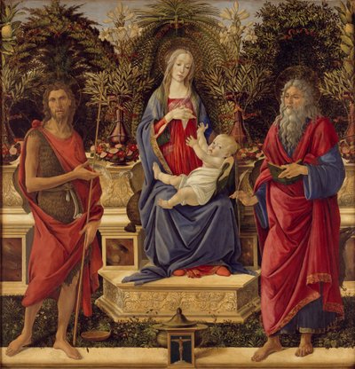 Madonna met heiligen door Sandro Botticelli