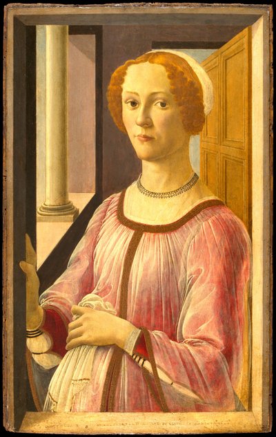 Portret van Smeralda Bandinelli door Sandro Botticelli