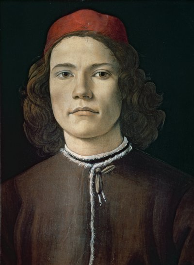 Portret van een jonge man, ca. 1480-85 door Sandro Botticelli