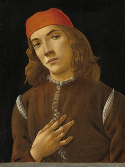 Portret van een Jongeling door Sandro Botticelli